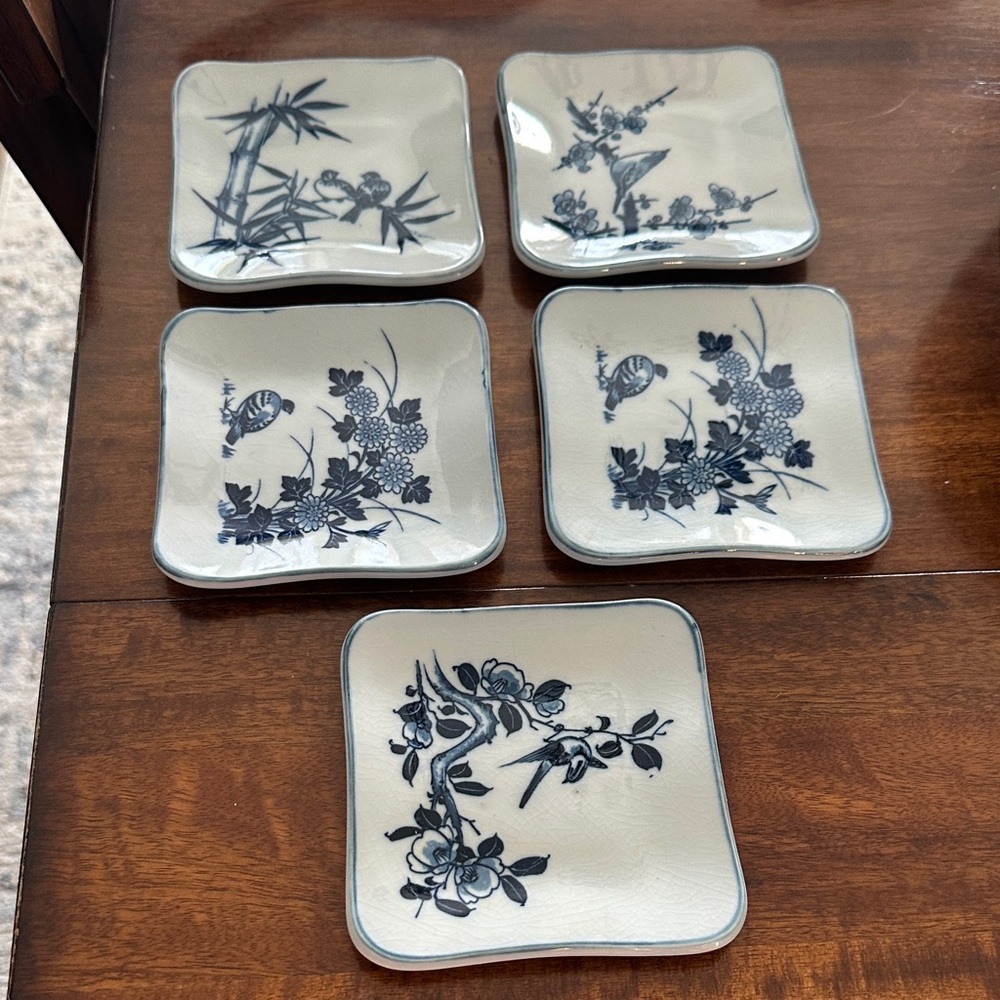 Vintage Sushi plates made in Japan set of 5
